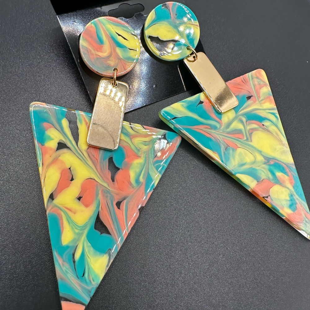Colorful Geometric Earrings